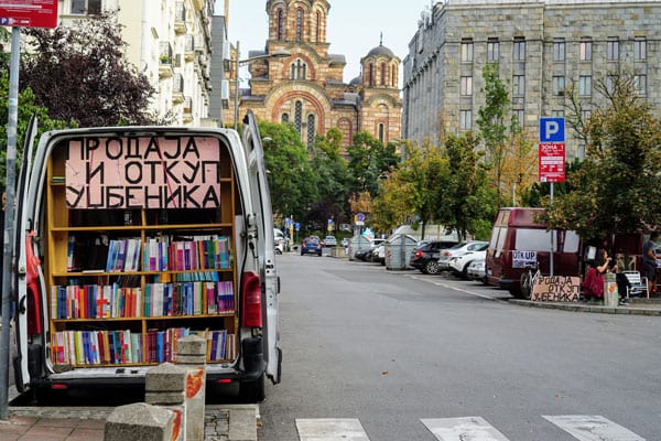 Book sale in Belgrade