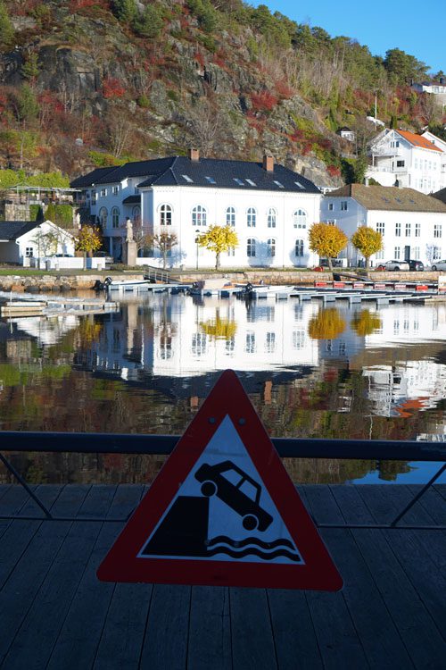Warning sign in Norway