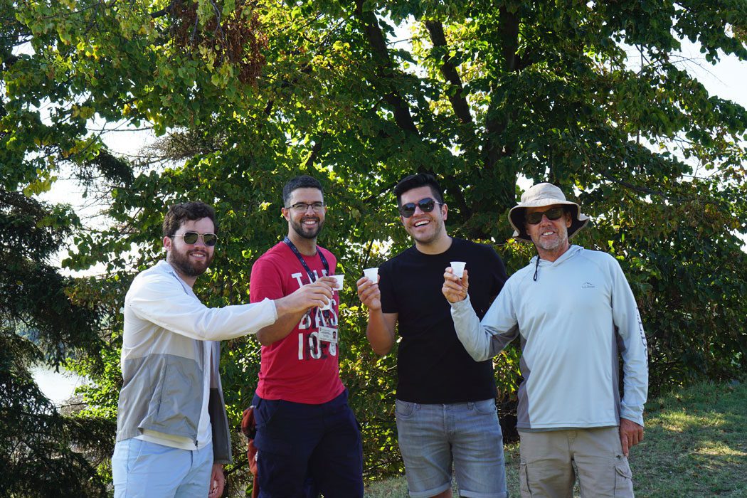 Cheering with Zelko's rakija
