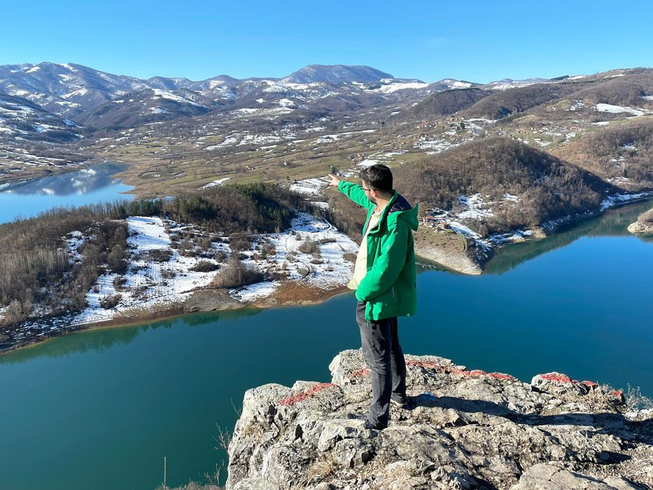 Zeljko showing us Serbia