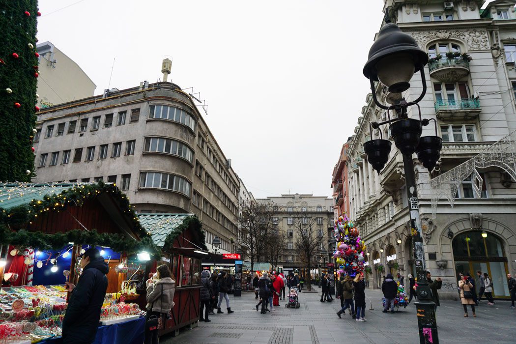 Knez Mihailova Street during Christmas