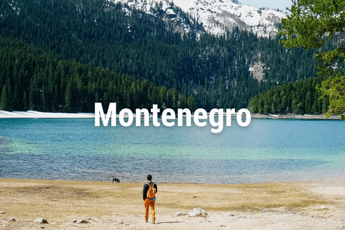 Mike in the Black Lake in Montenegro